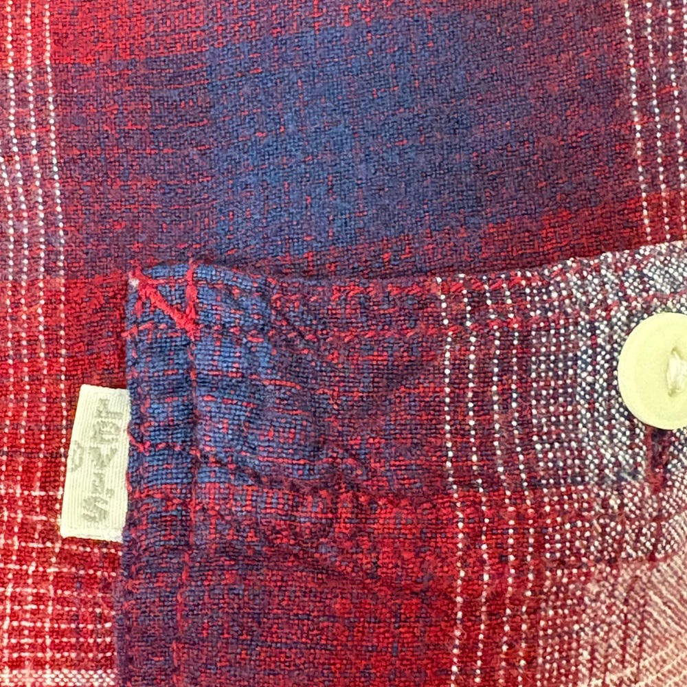 Levi's Red, Blue and White Plaid Button-Down Shirt - Picture 2 of 8